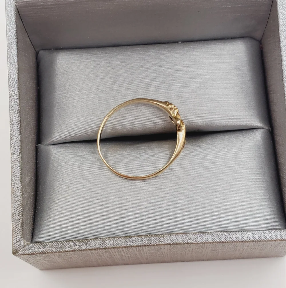 10k Yellow & Rose Gold Ring Grapevine Ring Leaf Ring